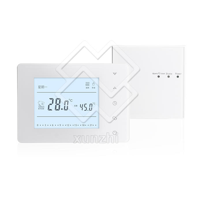 XNT 08008 高精度地板温控器白色数字有线地板加热房间温控器用于暖通空调系统